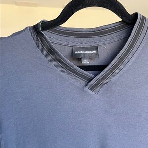 Emporio Armani Charcoal V-Neck Tee